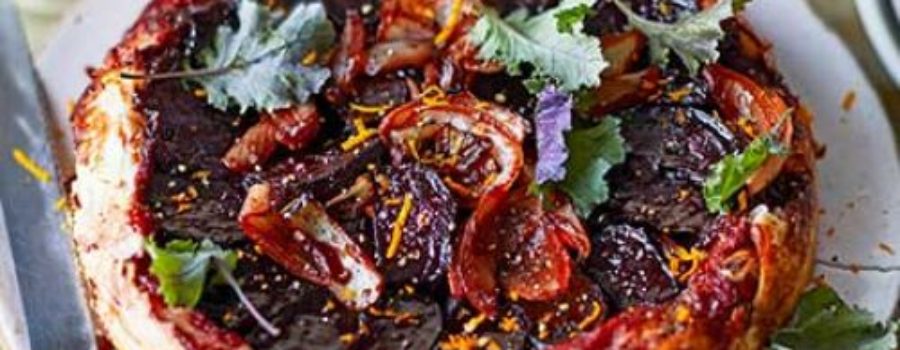 Beetroot & red onion tarte tatin